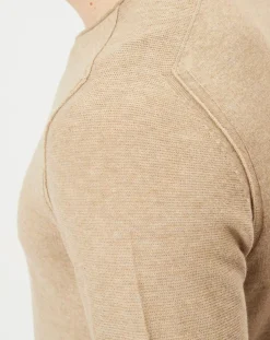 Homme Marc O'Polo Pulls^Pull bi-matière beige