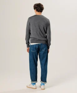Homme Rodier Pulls^Pull Brice 100% laine col rond gris foncé