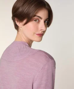 Femme Rodier Pulls^Pull Brunehilde 100% laine col montant côtelé rose bonbon