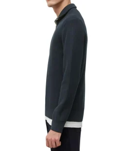 Homme Marc O'Polo Pulls^Pull Camioneur Cotelé bleu marine