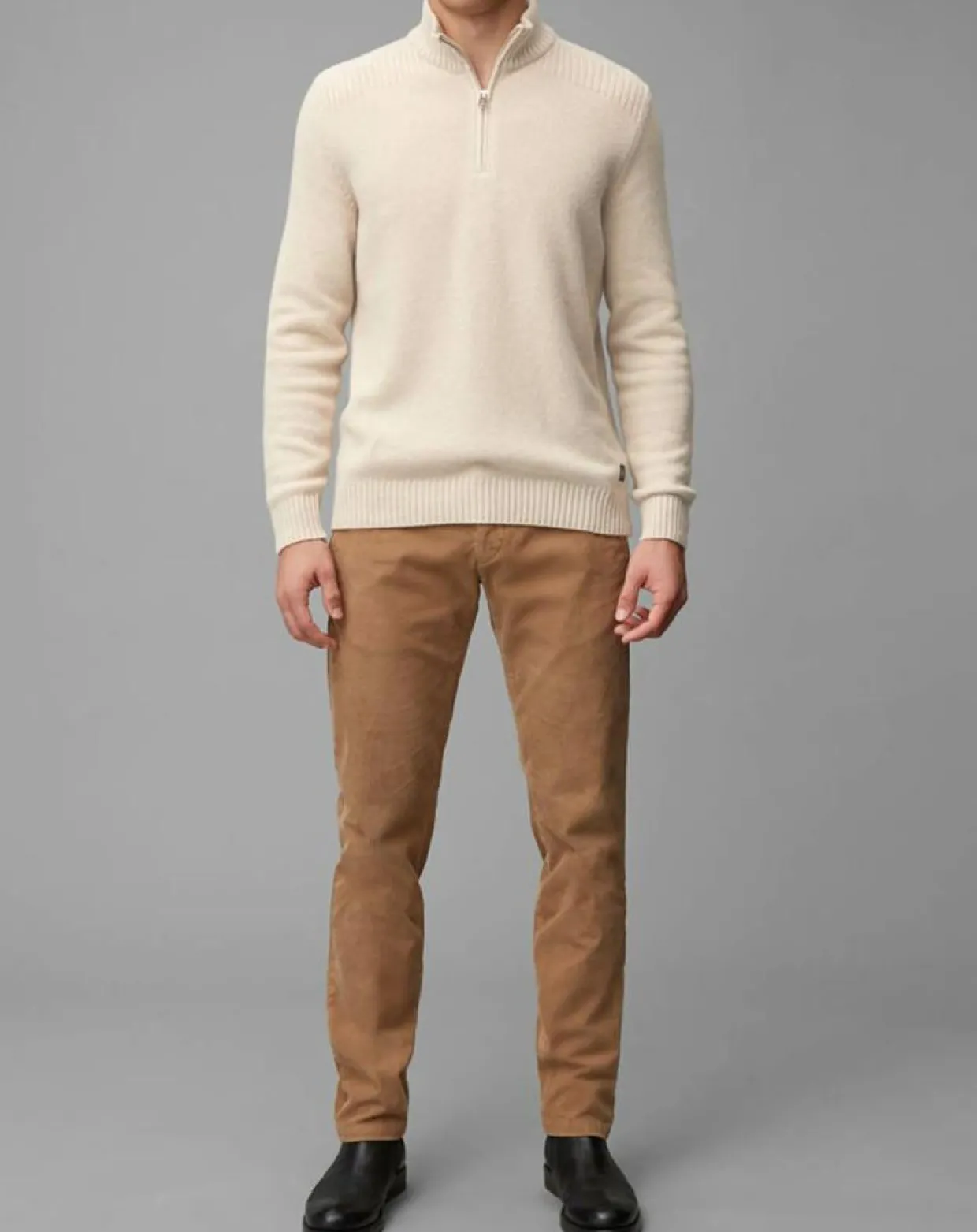 Homme Marc O'Polo Pulls^Pull Camionneur en Laine & Coton écru
