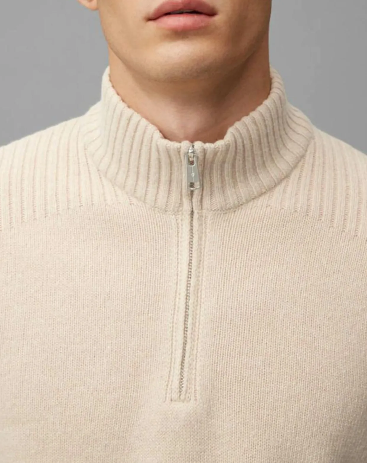 Homme Marc O'Polo Pulls^Pull Camionneur en Laine & Coton écru