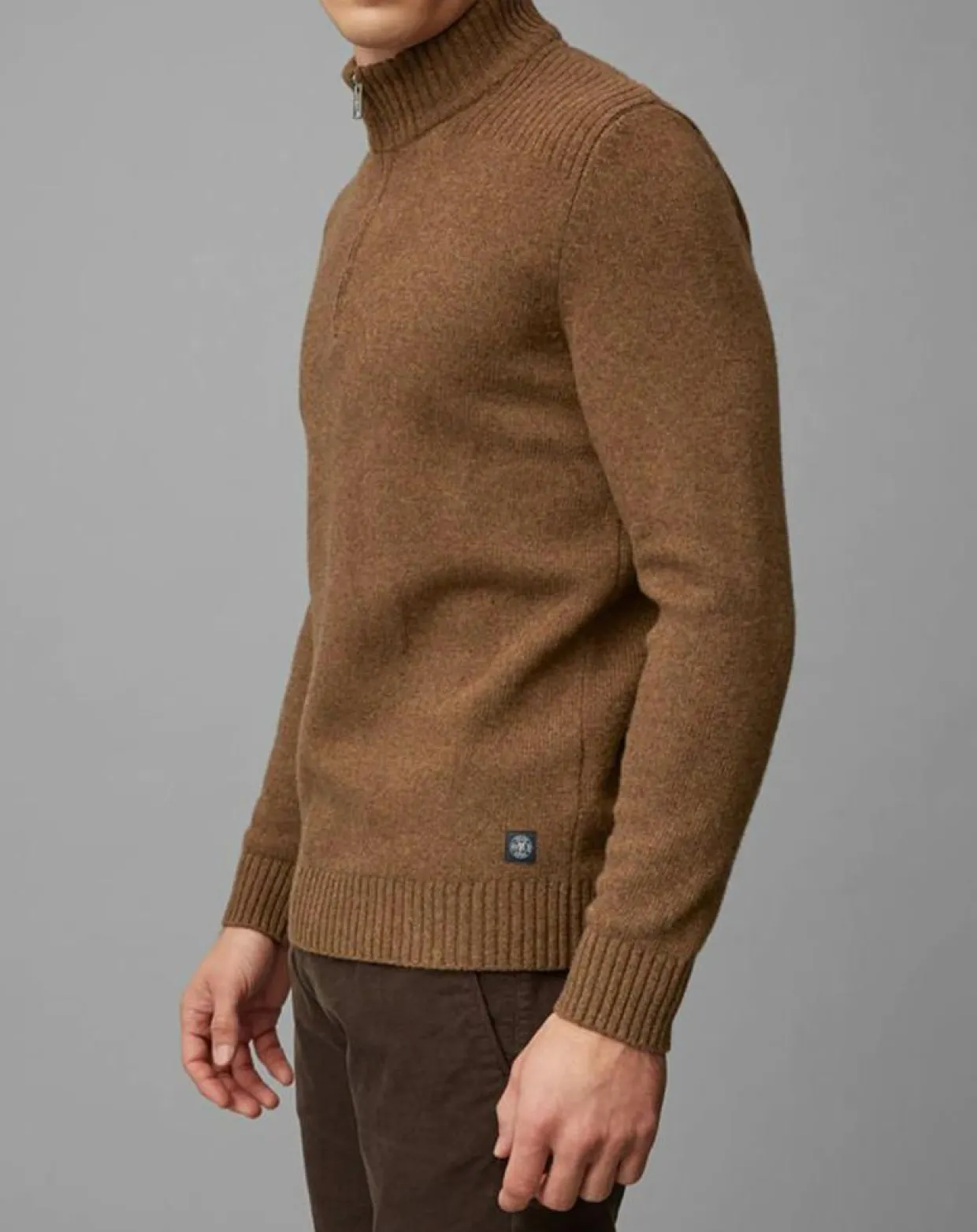 Pull Camionneur en Laine & Coton mélangés marron-Marc O'Polo Hot