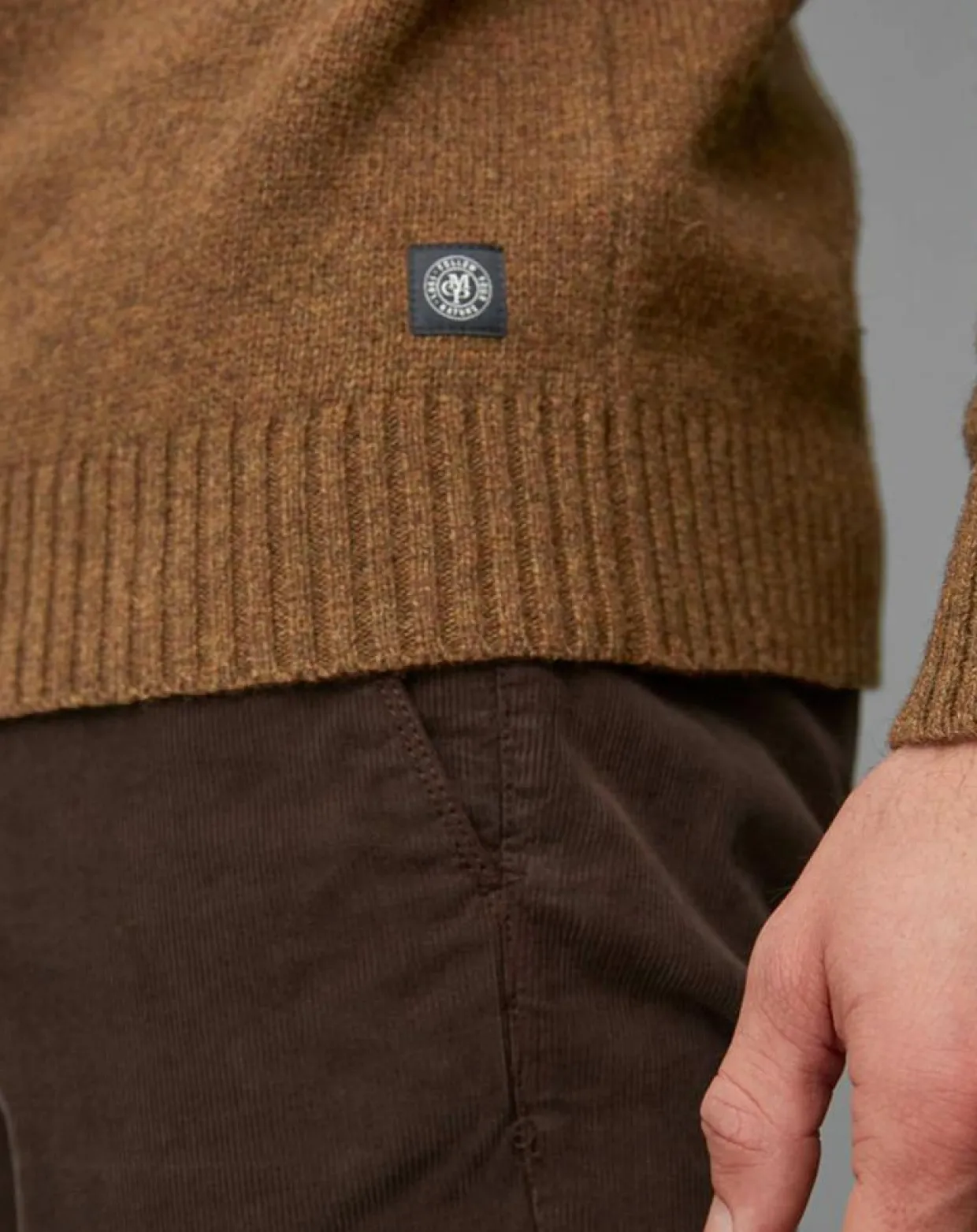 Pull Camionneur en Laine & Coton mélangés marron-Marc O'Polo Hot