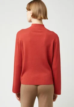 Pull Camélia col montant orange rouille-Rodier Discount