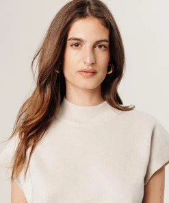 Pull Cerise manches courtes col monta blanc écru-Rodier Discount