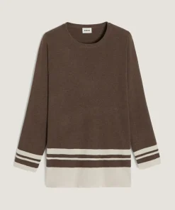 Femme Rodier Pulls^Pull Cheyenne rayures inférieures marron havane