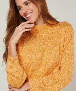 Femme Rodier Pulls^Pull chiné Guillemette col montant jaune