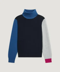 Femme Rodier Pulls^Pull Chloey 100% Laine col roulé multicolore bleu marine