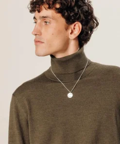 Homme Rodier Pulls^Pull Christophe 100% laine col rond marron écorce