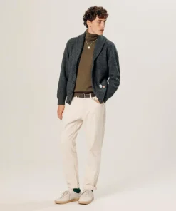 Homme Rodier Pulls^Pull Christophe 100% laine col rond marron écorce