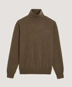 Homme Rodier Pulls^Pull Christophe 100% laine col rond marron écorce