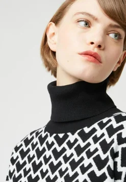 Femme Rodier Pulls^Pull Claire-Alix court jacquard col roulé noir