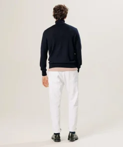 Homme Rodier Pulls^Pull Clément 100% laine col rond bleu nuit