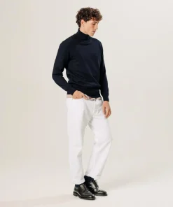 Homme Rodier Pulls^Pull Clément 100% laine col rond bleu nuit