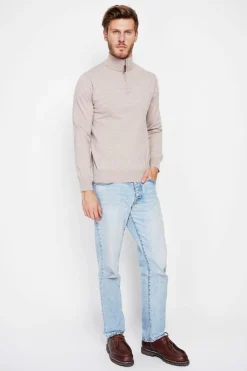 Homme C&Jo Pulls^Pull col camionneur desert