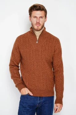 Pull col camionneur marron-C&Jo Best
