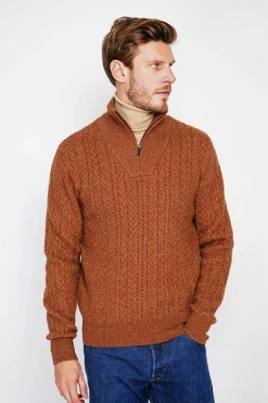 Pull col camionneur marron-C&Jo Best