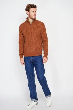 Pull col camionneur marron-C&Jo Best