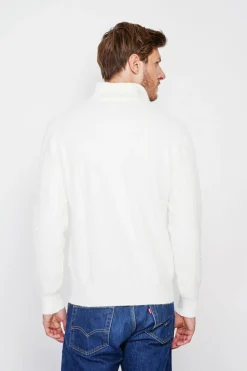 Pull col camionneur naturel-C&Jo Discount