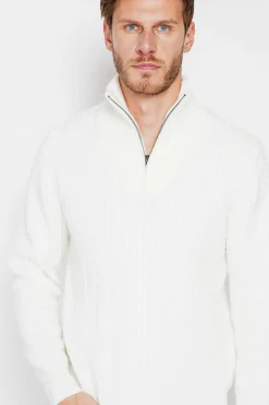 Pull col camionneur naturel-C&Jo Discount