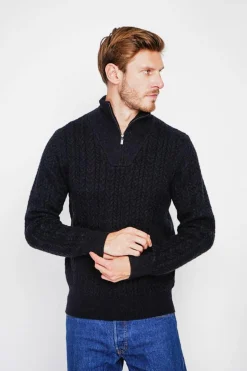Pull col camionneur noir-C&Jo Online