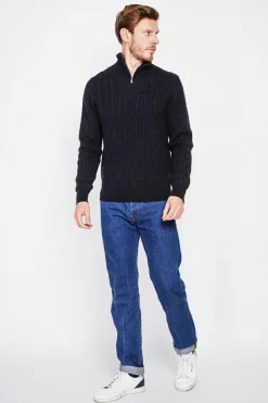 Pull col camionneur noir-C&Jo Online