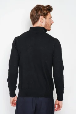 Pull col camionneur noir-C&Jo Best