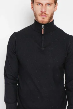 Pull col camionneur noir-C&Jo Best