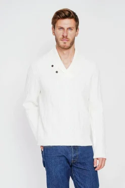 Homme C&Jo Pulls^Pull col châle naturel