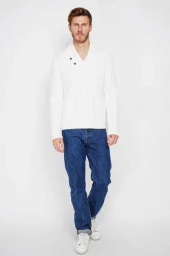Homme C&Jo Pulls^Pull col châle naturel