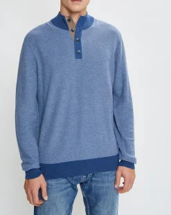 Homme Hackett London Pulls^Pull col montant Armur bleu moyen