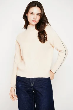 Femme C&Jo Sweats^Pull col montant crème