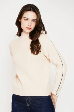 Femme C&Jo Sweats^Pull col montant crème