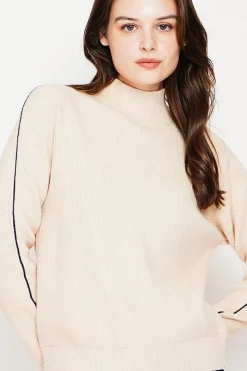 Femme C&Jo Sweats^Pull col montant crème