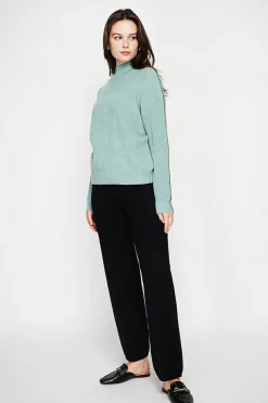 Femme C&Jo Sweats^Pull col montant jade