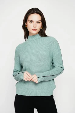 Femme C&Jo Sweats^Pull col montant jade
