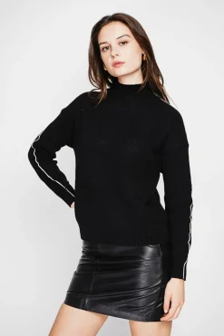Femme C&Jo Pulls^Pull col montant noir