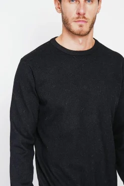 Pull col ras de cou noir-C&Jo Sale