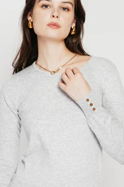 Femme C&Jo Pulls^Pull col rond classique givre