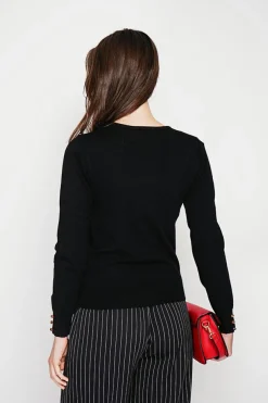 Pull col rond classique noir-C&Jo New