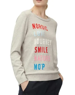 Pull col rond fin écriture gris-Marc O'Polo Online