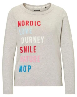 Pull col rond fin écriture gris-Marc O'Polo Online