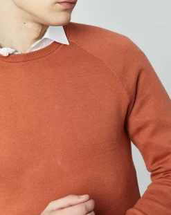 Homme Hackett London Pulls^Pull col rond terracota