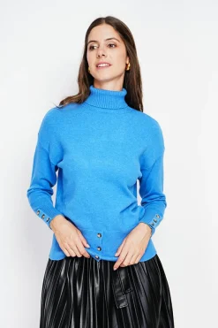 Femme Assuili Sweats^Pull col roulé azur
