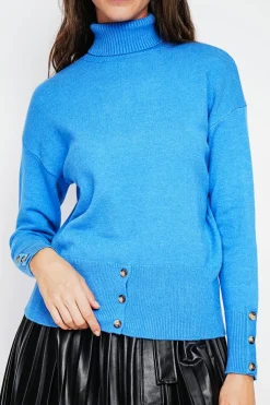 Femme Assuili Sweats^Pull col roulé azur
