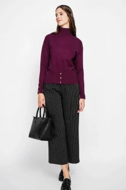 Femme Assuili Sweats^Pull col roulé bordeaux