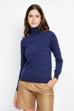 Femme Assuili Sweats^Pull col roulé classique bleu nuit