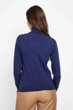 Femme Assuili Sweats^Pull col roulé classique bleu nuit