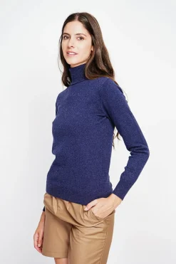 Femme Assuili Sweats^Pull col roulé classique bleu nuit